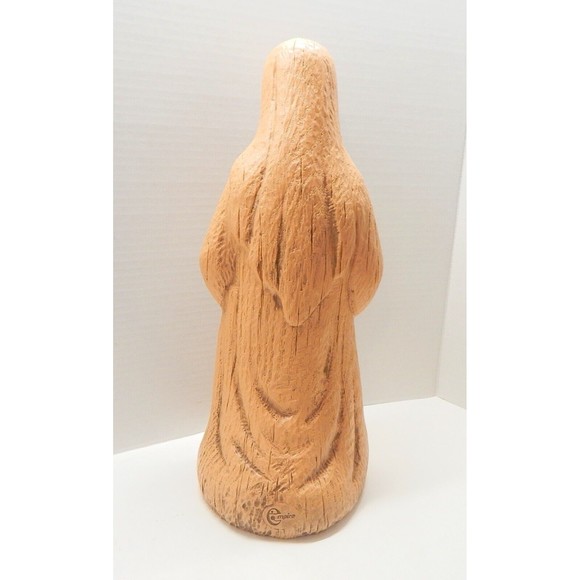 Empire Plastic Nativity Mary Wood Grain Look Blow Mold 18 Inch Brown - Picture 3 of 10